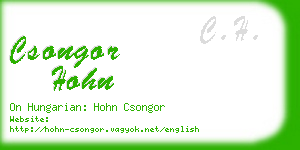 csongor hohn business card
